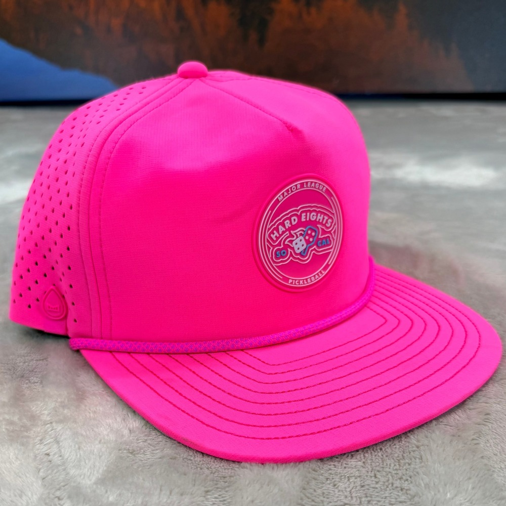 NWOT Melin Mens Hat Coronado Hydro Hard Eights Pickleball Neon Pink CL Classic